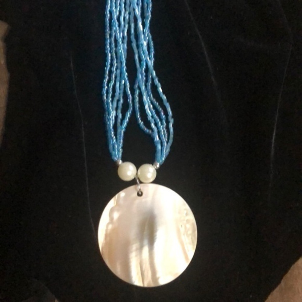 Handmade seashell pendant necklace